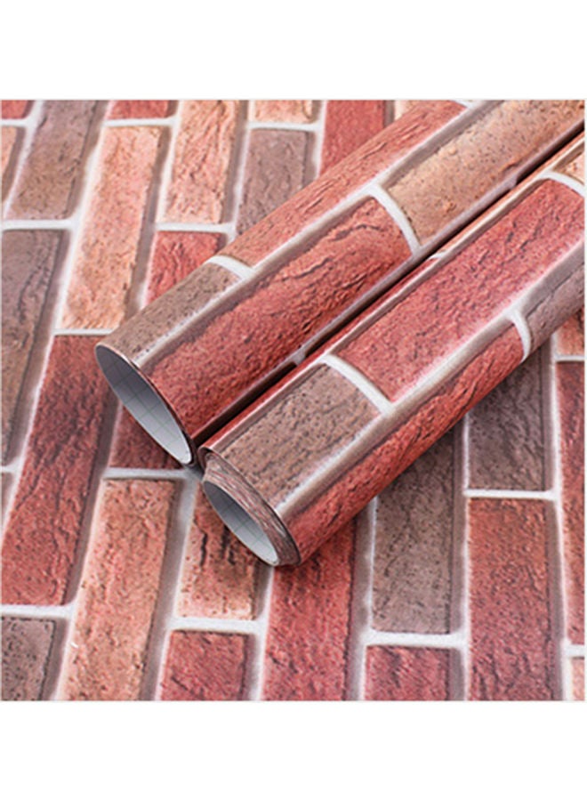 Sharpdo - Self-Adhesive Decorative Wallpaper Red/Brown 60x200cm - Image 1