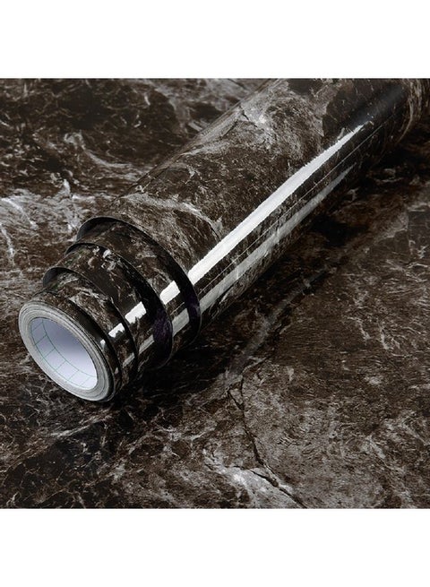 Kitchen Countertop Self-Adhesive Waterproof Wallpaper Black 60x200cm