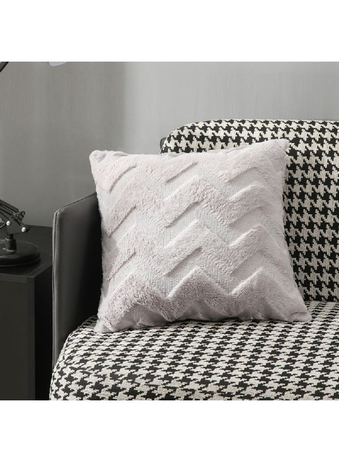 Sharpdo - Double-Sided Plush Pillow And Cover Set Grey 45x45cm - Image 1