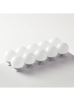 10-Piece Mirror Bulb Set White