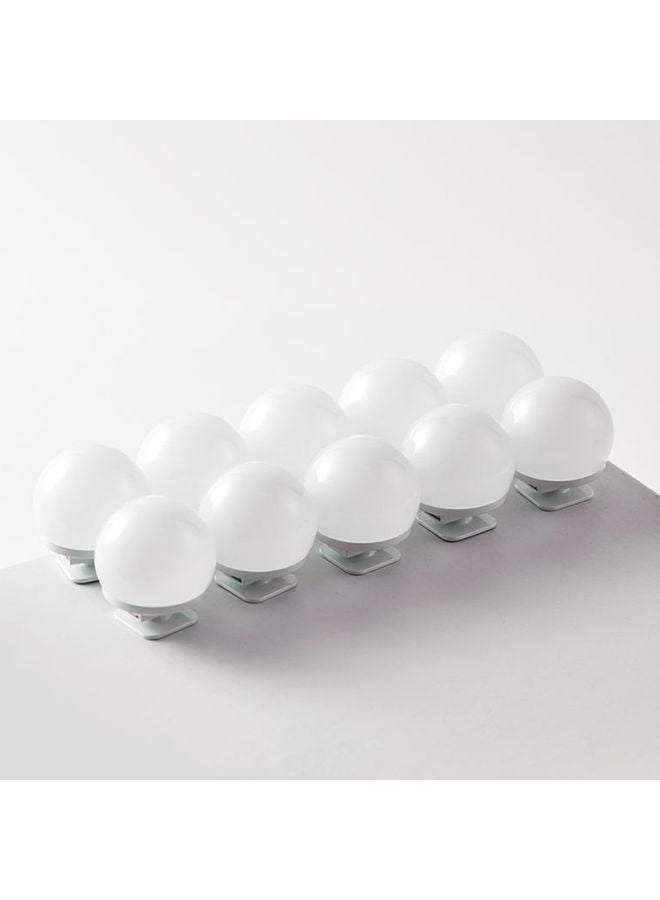 Sharpdo - 10-Piece Mirror Bulb Set White - Image 1