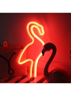 Sharpdo Flamingo Shape LED Neon Light Warm Yellow  - Image 1