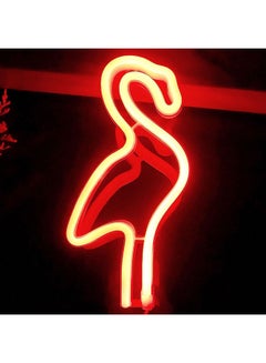 Sharpdo Flamingo Shape LED Neon Light Warm Yellow  - Image 2