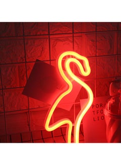 Sharpdo Flamingo Shape LED Neon Light Warm Yellow  - Image 4