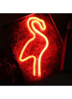 Sharpdo Flamingo Shape LED Neon Light Warm Yellow  - Image 5