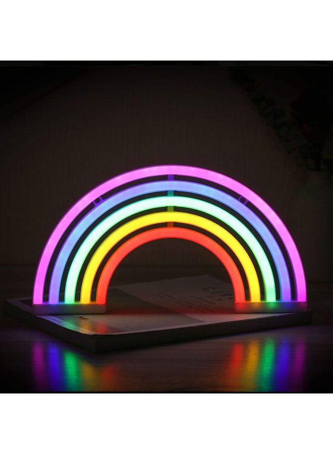 شاربدو ضوء LED نيون بتصميم قوس قزح متعدد الألوان