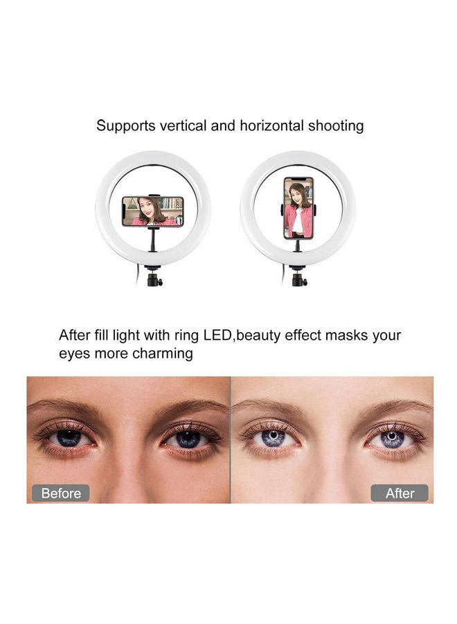 Foldable LED Ring Light Black/White  - Image 1