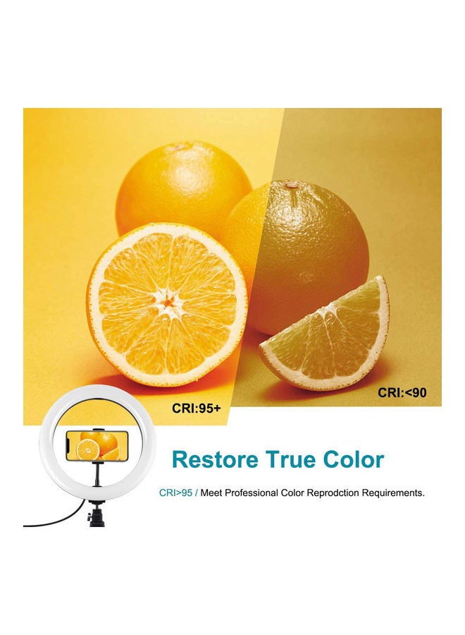 Foldable LED Ring Light Black/White  - Image 3