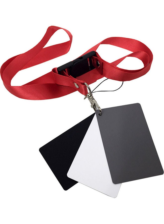 Generic 3-Piece Colour Balance Cards With Neck Strap Multicolour  - Image 1