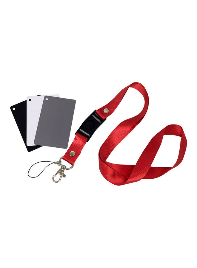 Generic 3-Piece Colour Balance Cards With Neck Strap Multicolour  - Image 2