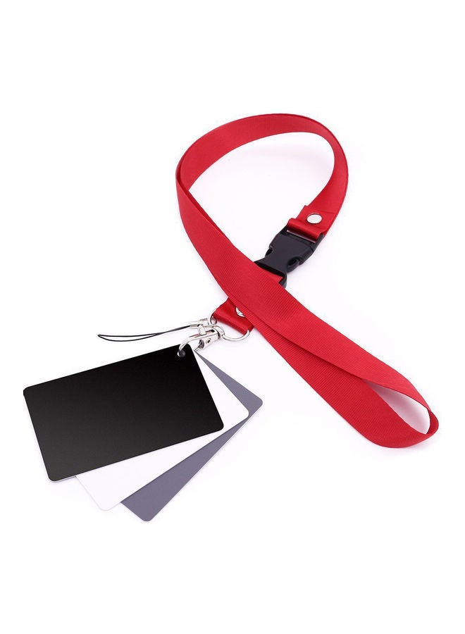Generic 3-Piece Colour Balance Cards With Neck Strap Multicolour  - Image 3