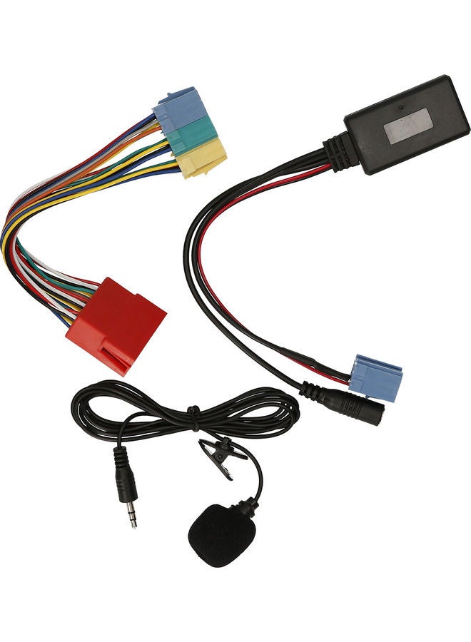 Generic Car Radio Bluetooth Audio Microphone Adapter With Cables  - Image 1