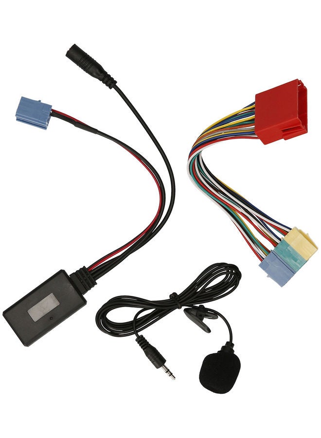 Generic Car Radio Bluetooth Audio Microphone Adapter With Cables  - Image 3