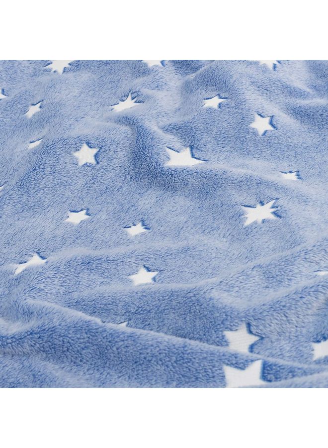 Glow In The Dark Throw Blanket Velvet Blue/White 152.4x127x0.3cm  - Image 2