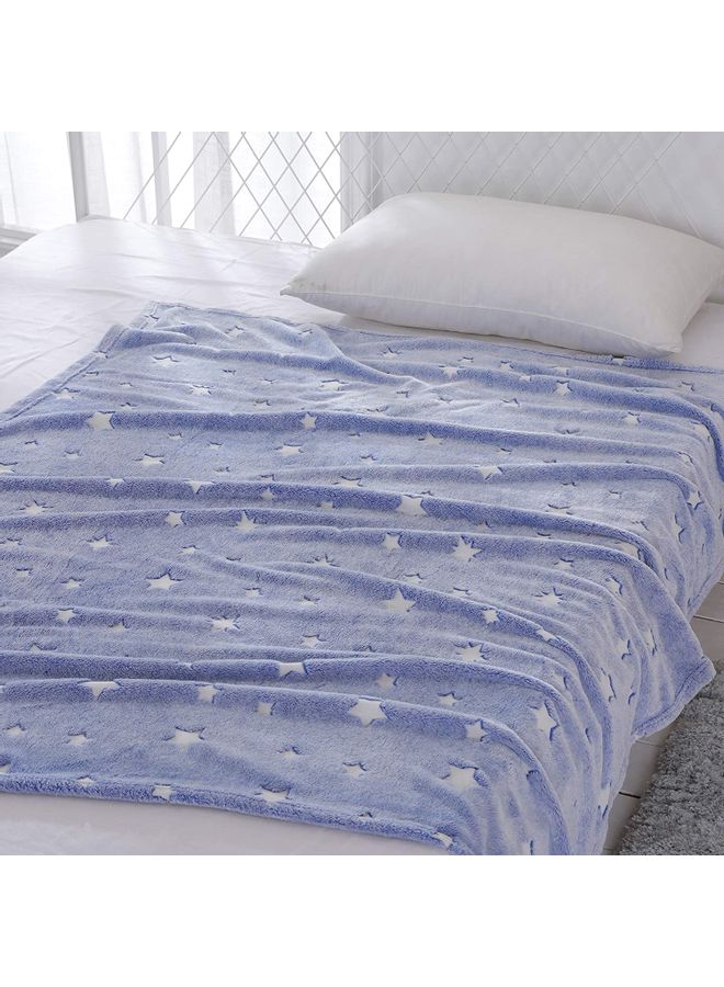 Glow In The Dark Throw Blanket Velvet Blue/White 152.4x127x0.3cm  - Image 3