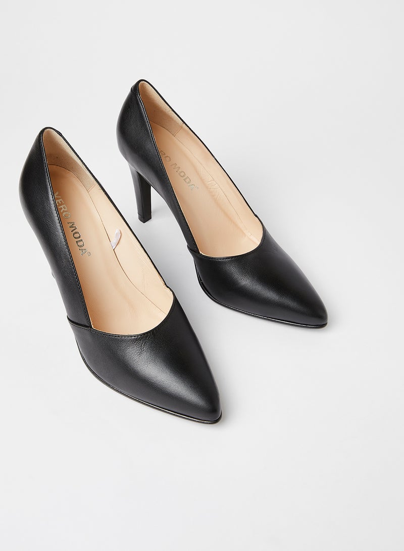 VERO MODA Mastea Leather Pumps Black  - Image 2