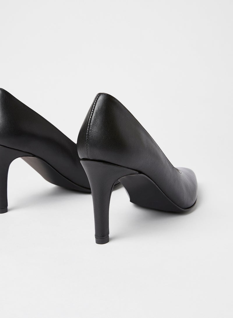 VERO MODA - Tia Leather Pumps Black - Image 1
