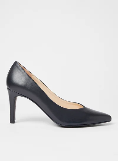 VERO MODA Tia Leather Pumps Navy