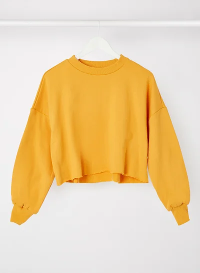 Reserved Cropped Sweatshirt Orange