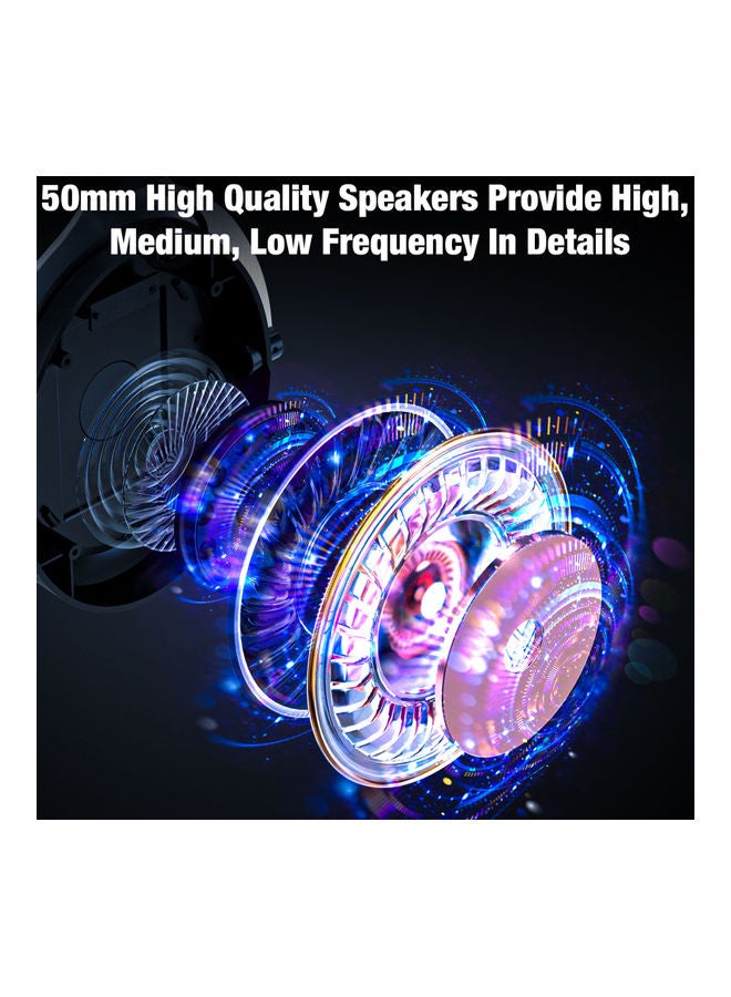 onikuma X10 Wired Over-Ear Headphones Black/Silver - Image 4