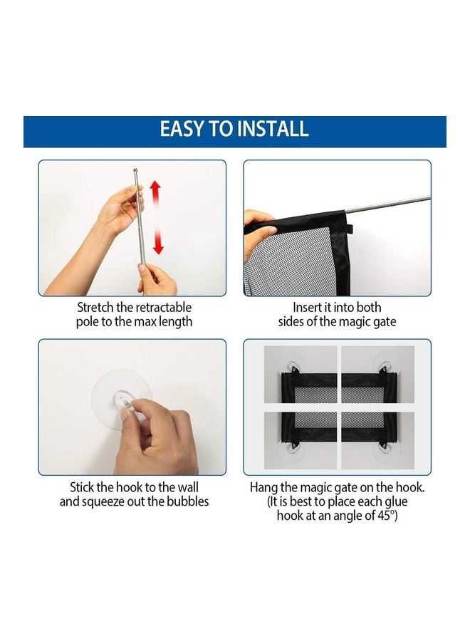 صن شاين Mesh Magic Safety Gate Black - Image 4