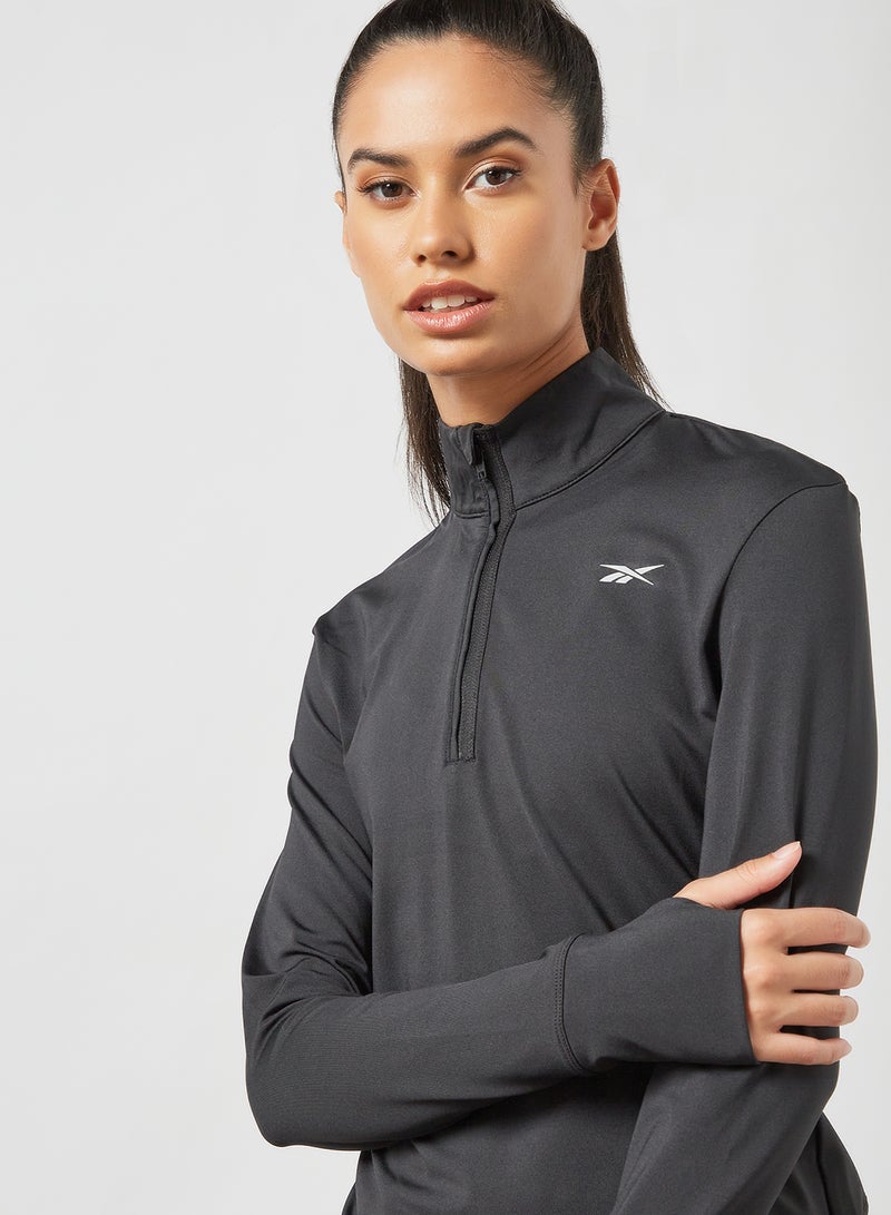 Reebok Running 1/4 Zip Top Black - Image 4