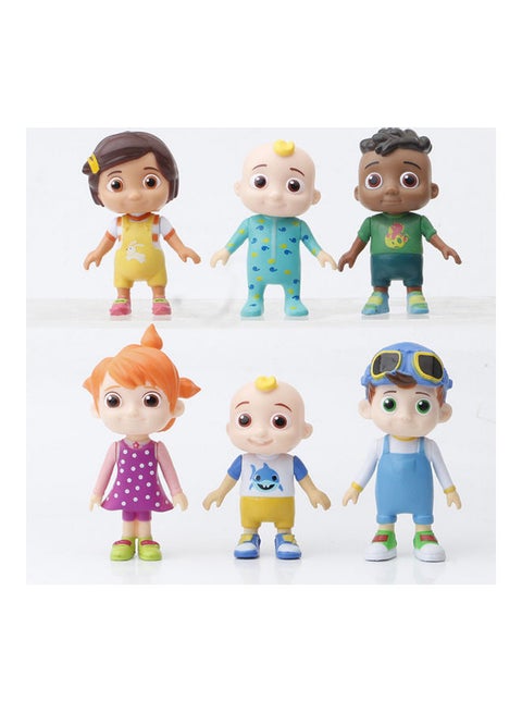 مجموعة مجسمات بتصميم شخصيات أطفال من 6 قطع 3x8سم