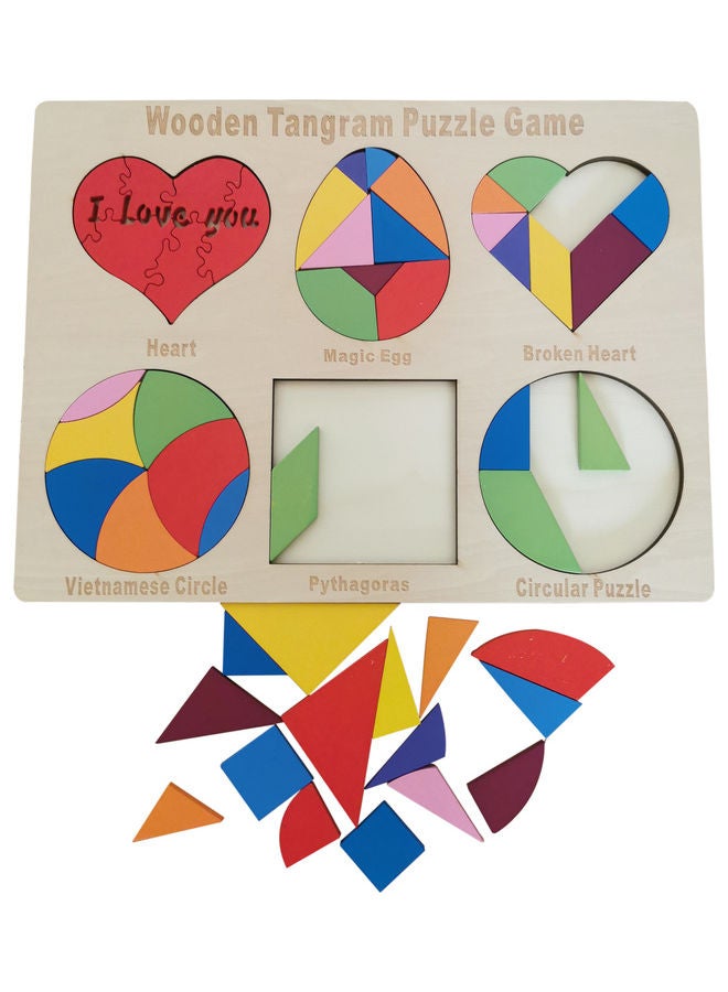 Wooden Tangram Puzzle Set - Image 2