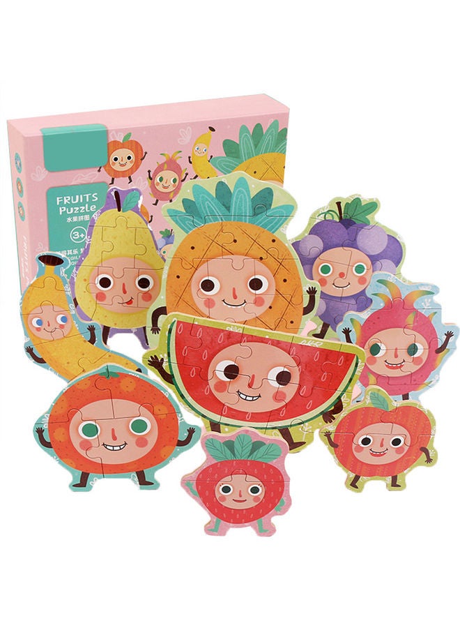 Fruits Pattern Wooden Jigsaw Puzzle Set
