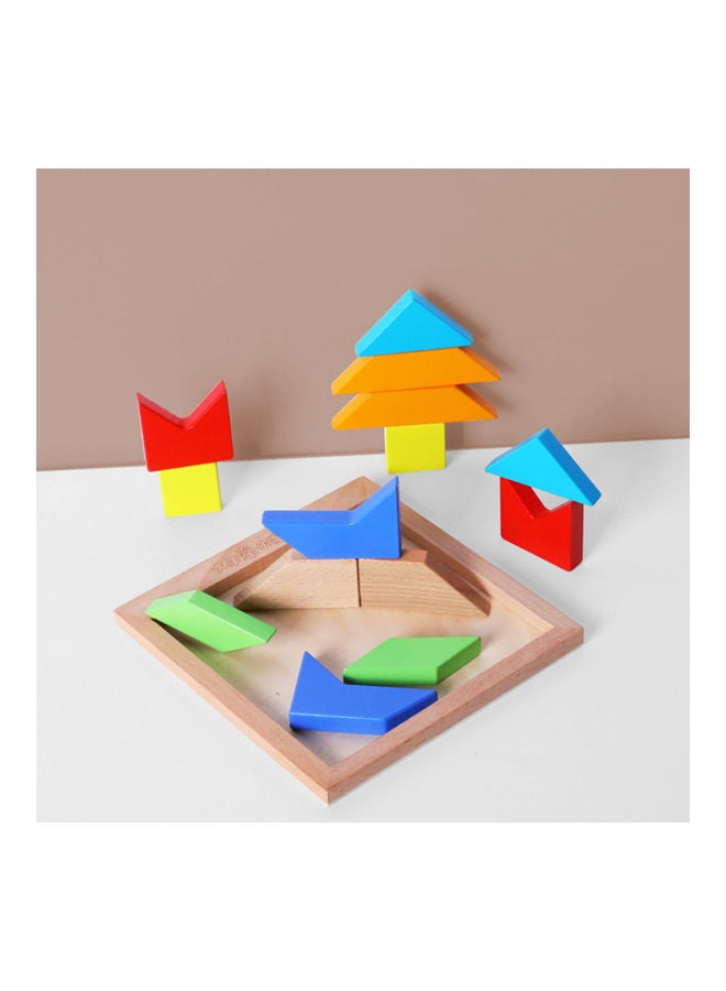 مجموعة أحجية قطع تركيب الصور تانجرام من الخشب - Image 3