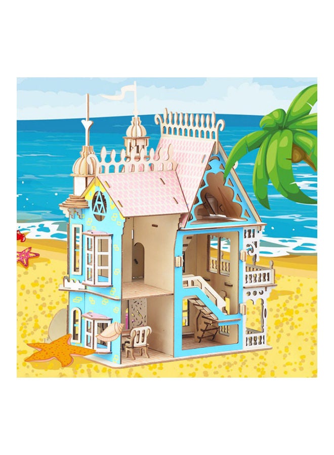 مجموعة أحجية قطع تركيب ثلاثية الأبعاد من الخشب بتصميم فيلا الأحلام يمكنك تركيبه بنفسك - Image 3