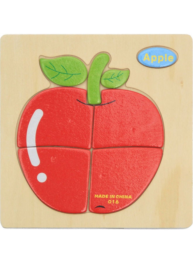 Apple Themed Wooden 3D Puzzle