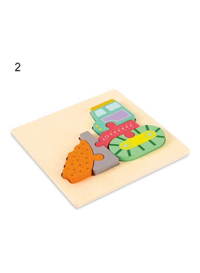 Wooden Construction Vehicle Pattern Jigsaw Puzzle Set