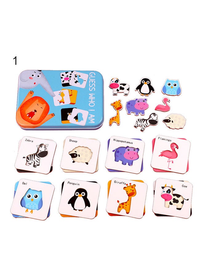 بطاقة أحجية قطع تركيب على شكل حيوان - Image 1