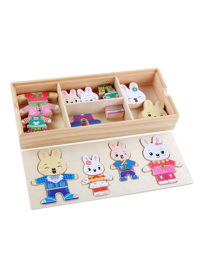 Rabbits Changing Clothes Puzzles Set With Storage Box - Image 1