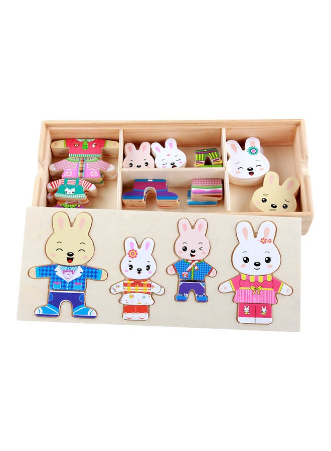 Rabbits Changing Clothes Puzzles Set With Storage Box - Image 3