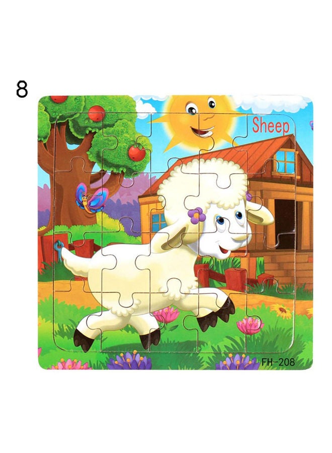 20-Piece Animal Themed Wooden Puzzle