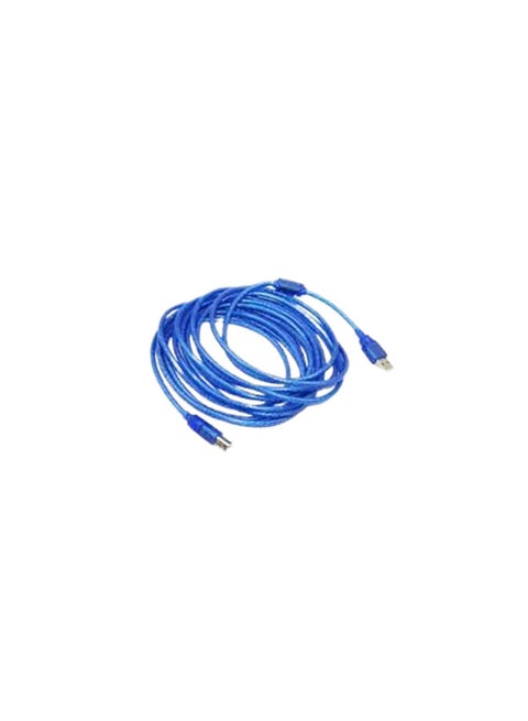 USB 2.0 AM/BM 10M Printer Cable Transparent Blue
