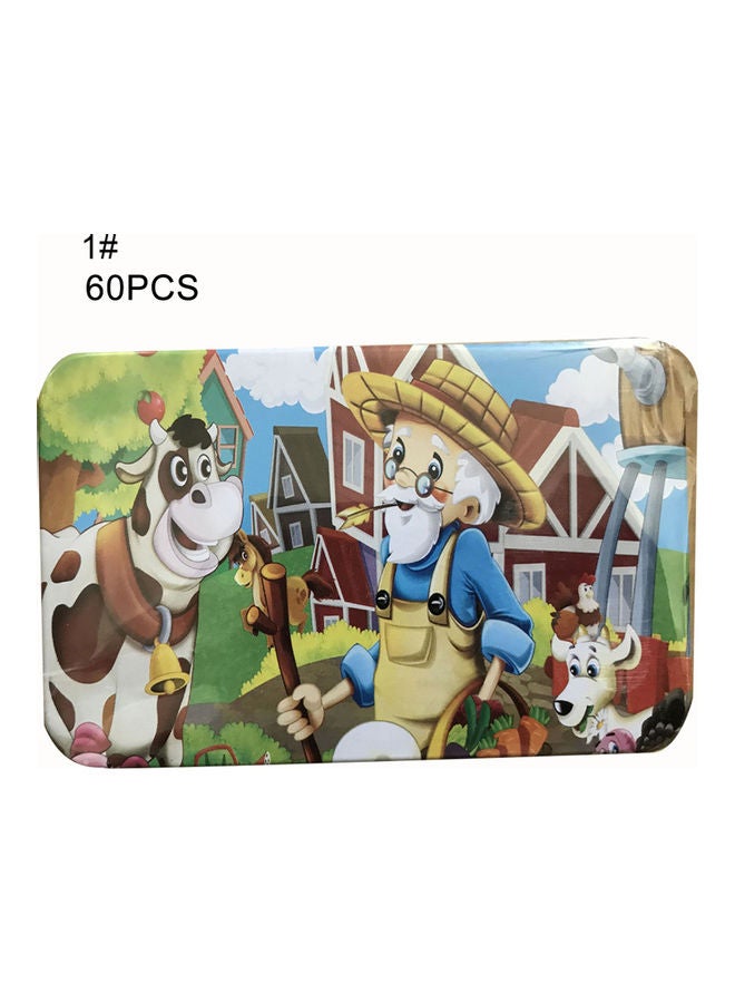 60-Piece Wooden Self Assembly Jigsaw Puzzle Set - Image 1