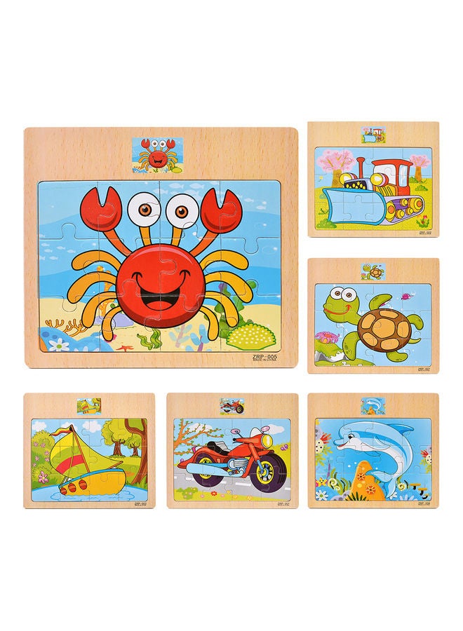 Generic - Wooden Vehicle Car Themed Jigsaw Puzzles Set - Image 1