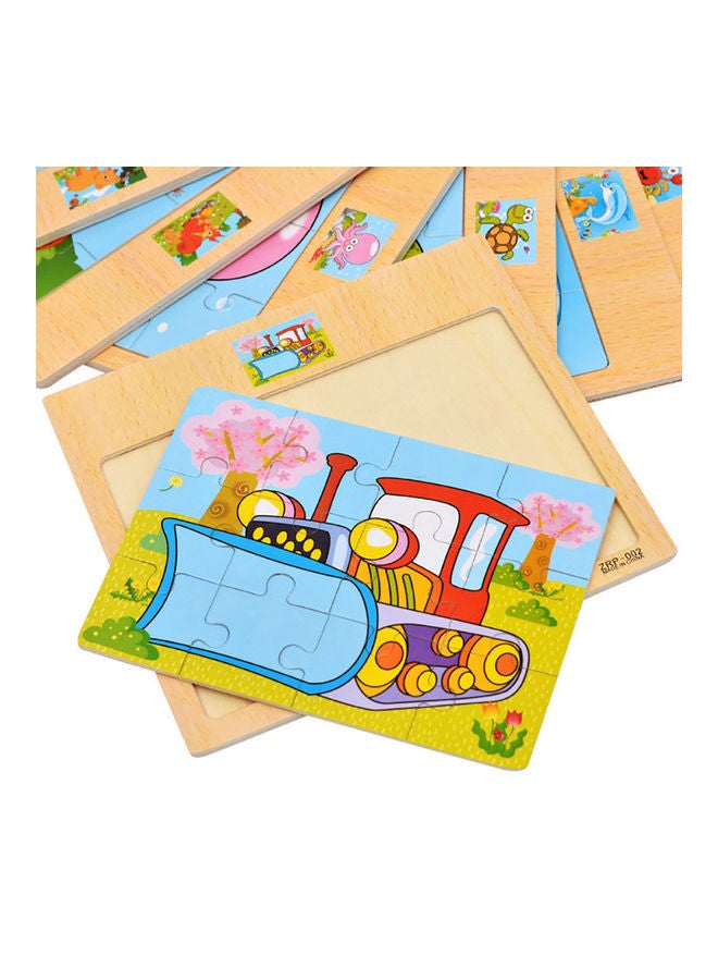Generic - Wooden Vehicle Car Themed Jigsaw Puzzles Set - Image 1