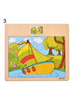 Wooden Vehicle Car Themed Jigsaw Puzzles Set