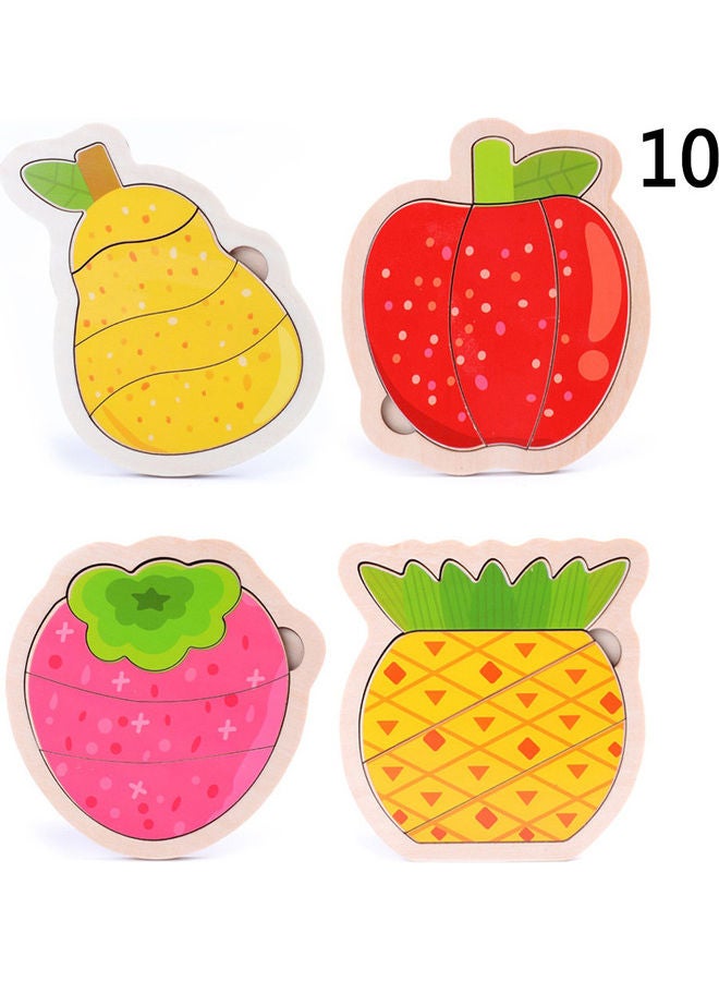 4-Piece Wooden Puzzle Set