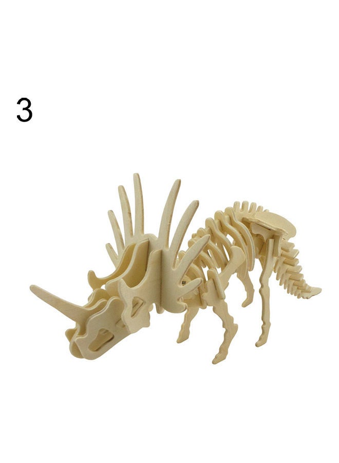 بازل خشبي ثلاثي الأبعاد بتصميم هيكل عظمي لديناصور