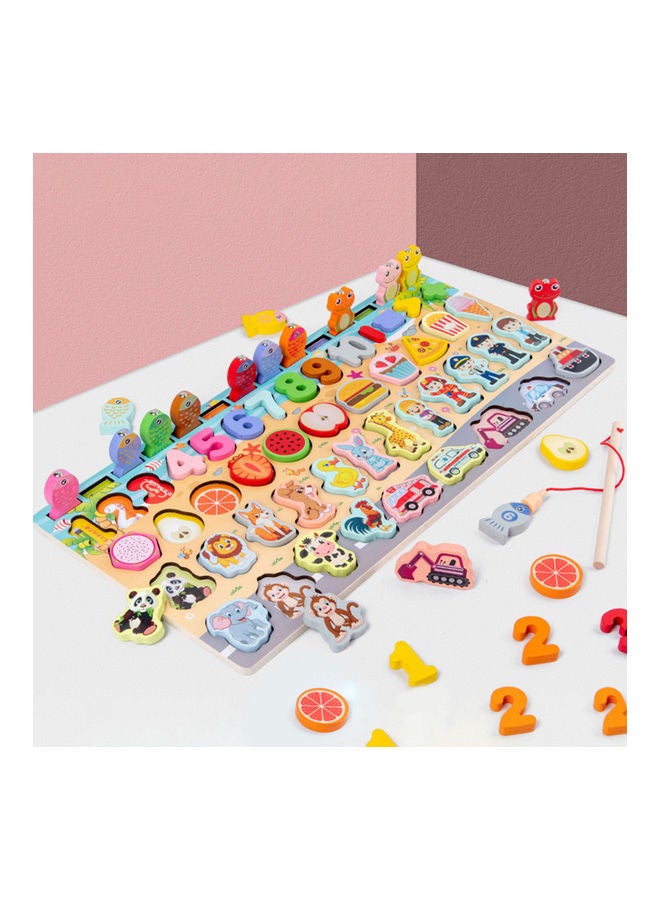 لوح أحجية قطع تركيب الصور التعليمي من الخشب بأوتاد - Image 3