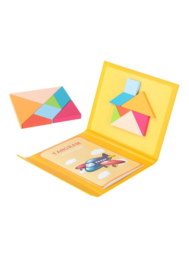 مجموعة أحجية قطع تركيب الصور تانجرام بتصميم هندسي مغناطيسي