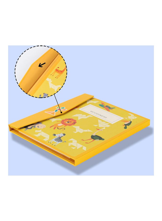 مجموعة أحجية قطع التركيب تانجرام التعليمية بتصميم أشكال هندسية مغناطيسية - Image 2