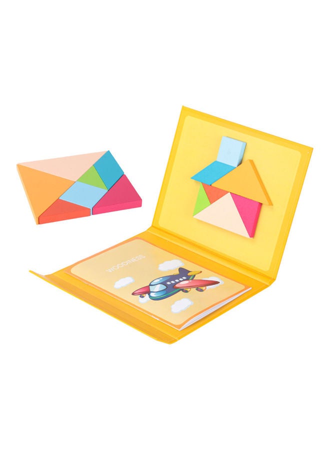مجموعة أحجية قطع التركيب تانجرام التعليمية بتصميم أشكال هندسية مغناطيسية - Image 4