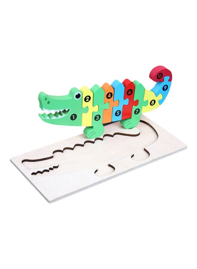 أحجية خشبية ثلاثية الأبعاد على شكل تمساح