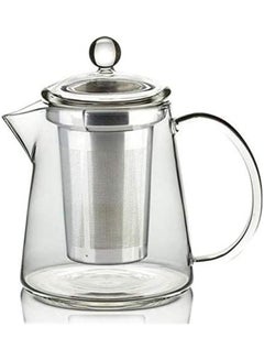 Lushh Heat Resistant Glass Teapot With Strainer And Lid Clear  - Image 1